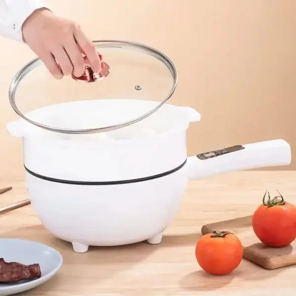 Tigaie Electrica Inteligenta 4L, 26 cm, Multifunctionala cu Panou Control, Invelis Antiaderent si Functii Gatit Rapid