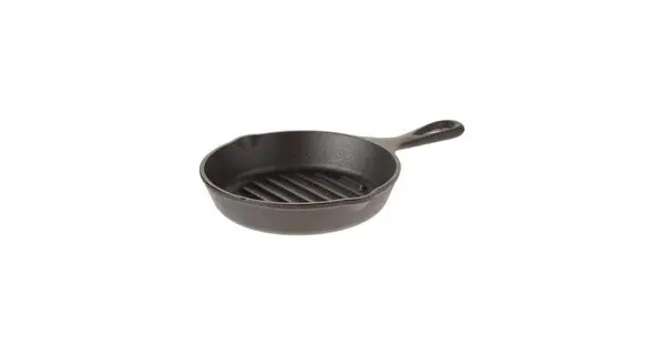 Tigaie grill adanca rotunda din fonta cu maner Lodge 16,5 cm L-3GP
