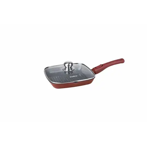 Tigaie Grill Aluminiu Turnat+Capac 24×4 CM, Calabria, COOKING BY HEINNER HR-JLG-A24G