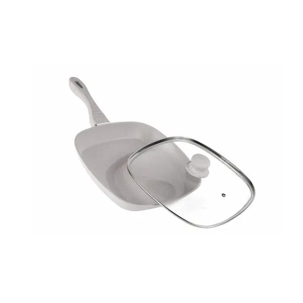 Tigaie grill Cooking by Heinner Mozaik, Diametru 28 cm, Capac