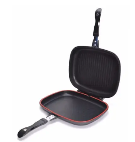 Tigaie Grill Dubla 32 cm Garnitura Silicon Maner Magnetic
