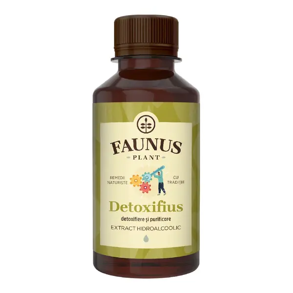 Tinctura Detoxifius pentru detoxifiere si sanatatea pielii, 200 ml, Faunus Plant