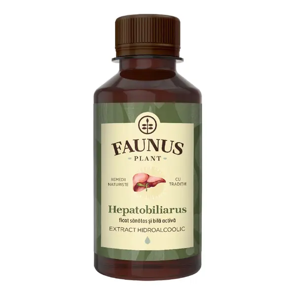 Tinctura Hepatobiliarus pentru sanatatea ficatului si functia biliara, 200 ml, Faunus Plant