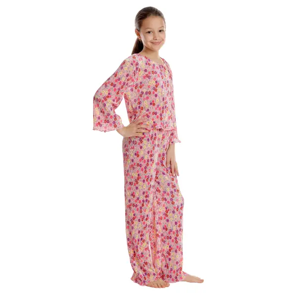 Tinuta fete AP2532 roz/floral multicolor, Andana | marimea 40 (13/14 ani)