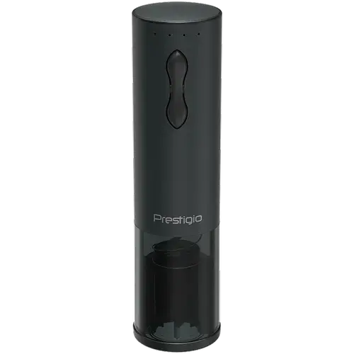 Tirbuson electric Prestigio Bolsena PWO101BK, autonomie 80 de sticle, baterie Li, accesoriu taiere folie, dop pastrare, aerator (Negru)