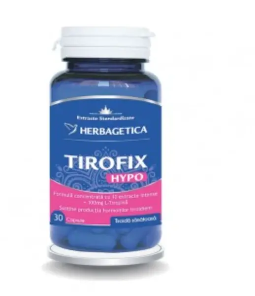 Tirofix Hyper - capsule hipertiroidism - Herbagetica - 60 capsule