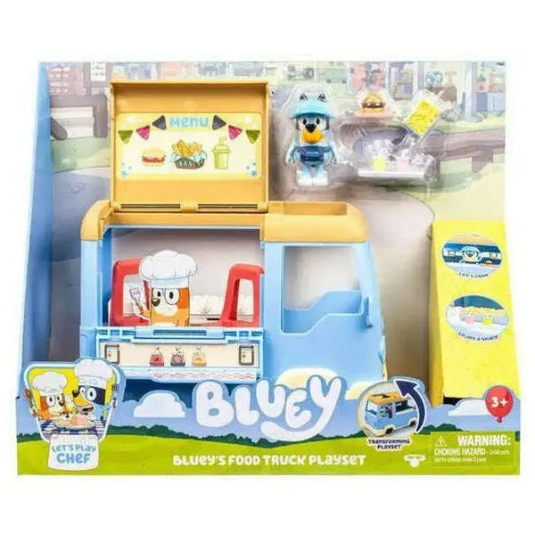 Tm Toys Bluey - Set de joaca Bluey si Furgoneta cu Mancare, multicolor, 3 ani+