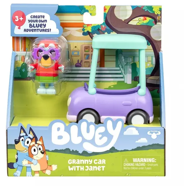 Tm Toys Bluey - Set de joaca Janet si Masina Bunicii, multicolor