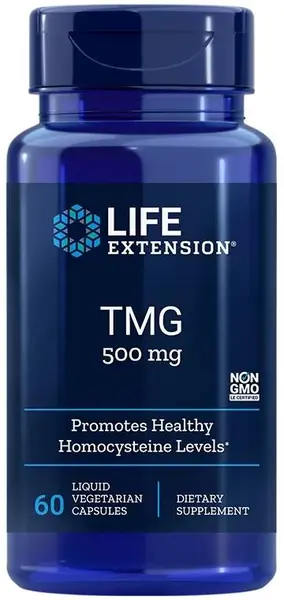 TMG, 500 mg, 60 capsule vege, Life Extension