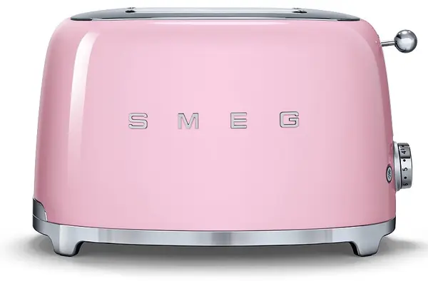 Toaster Smeg - TSF01PKEU, 950W, 6 viteze, roz