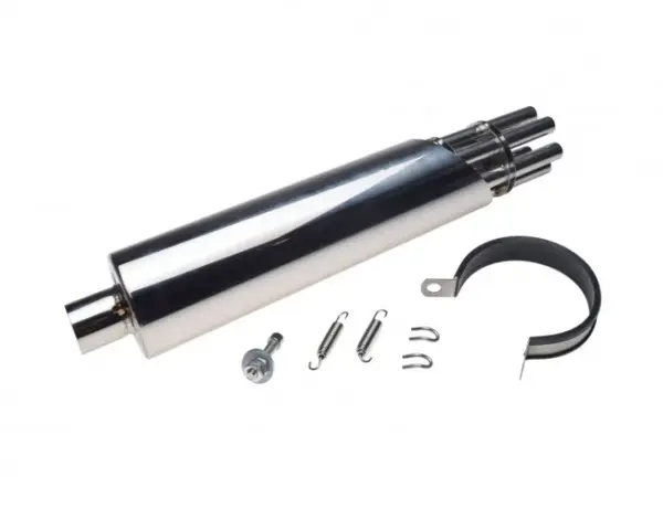 Toba de esapament, model minigun, culoare crom