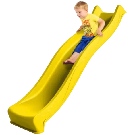 Tobogan pentru copii, 2.2 m, Yulvo, HDPE, galben, KBT