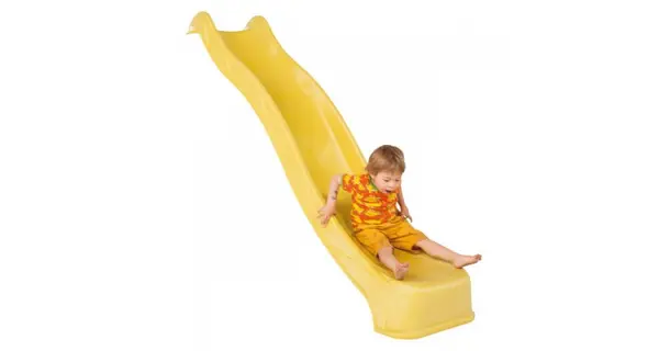 Tobogan Tsuri galben de 2.90 m, HDPE, cu duza de apa, KBT