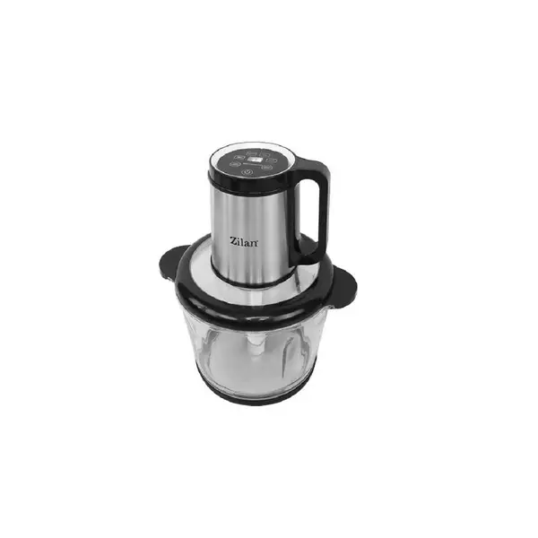 Tocator legume-fructe Zilan ZLN2747 digital din inox, Vas din sticla capacitate 3L, 4 functii presetate, Lame din titan, Putere 500W