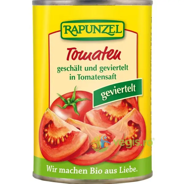 Tomate Cojite si Taiate in Doza Ecologice/Bio 400g