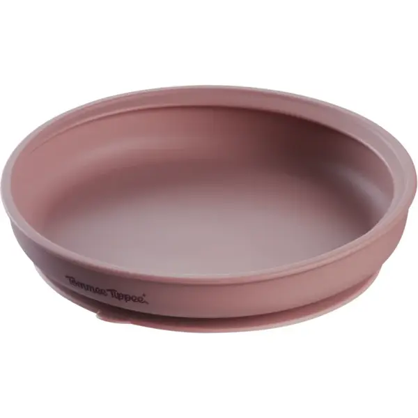 Tommee Tippee EasiStick™ Silicone Weaning Plate farfurie cu ventuză 4m+ Pink 1 buc