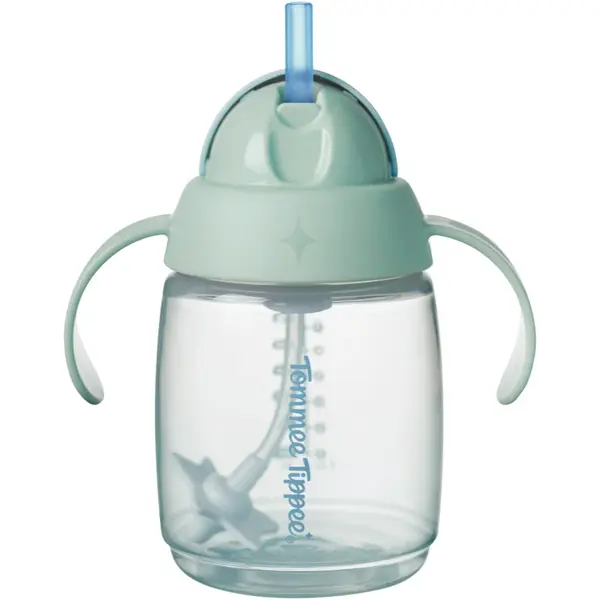 Tommee Tippee Trainer Straw cană pentru antrenament cu greutăți 6m+ Green 240 ml