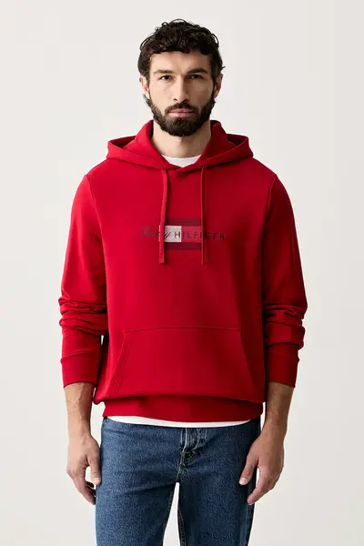 Tommy Hilfiger hanorac cu glugă pentru bărbați, din bumbac