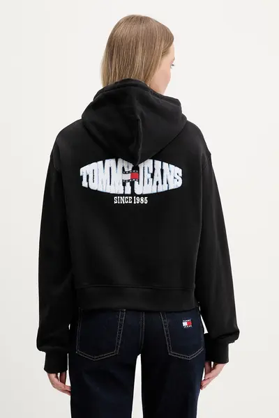 Tommy Jeans hanorac cu glugă pentru femei, din bumbac