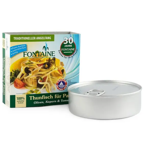 Ton pentru paste cu masline capere si rosii - 190 g