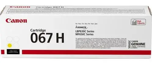 Toner Canon CRG-067HY, acoperire 2300 pagini (Galben)