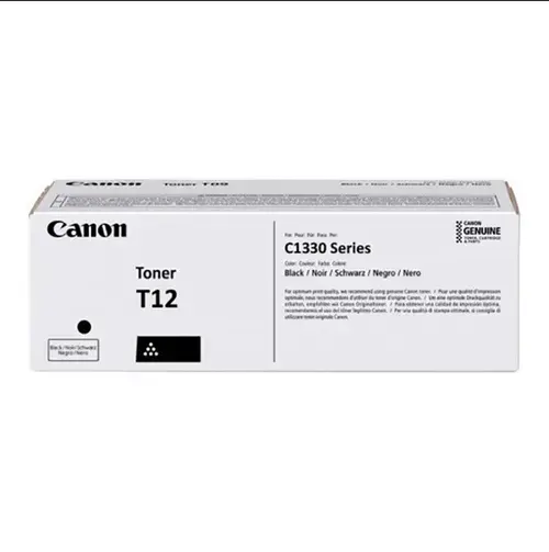 Toner Canon CRG-T12, 7.4k pagini, pentru Color imageCLASS X LBP1333C i-SENSYS X C1333i imageCLASS X C1333iF (Negru)