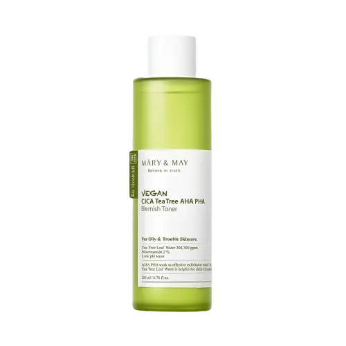 Toner cu centella asiatica arbore de ceai AHA si PHA, 200ml, Mary and May