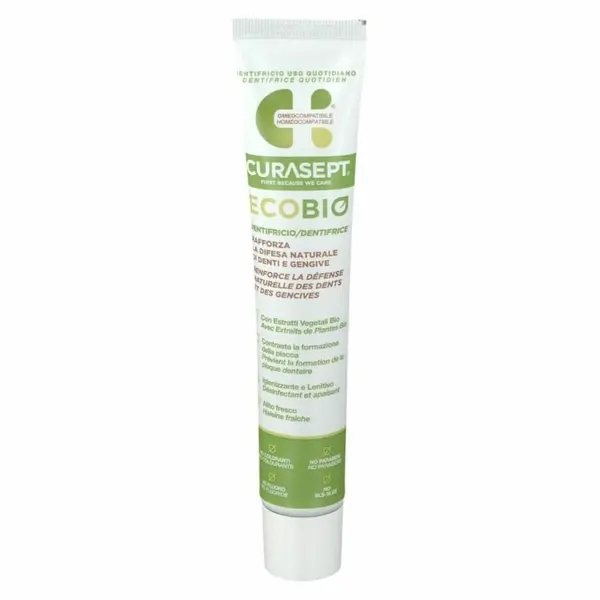 Toothpaste, Curasept, Ecobio, with Natural Extracts, without Preservatives, Fluoride, Menthol, SLS, 75ml
