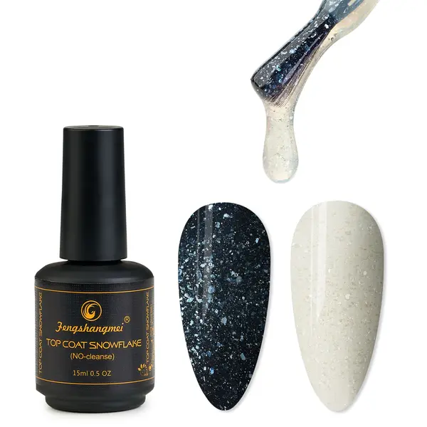 Top Coat Snowflake FSM 15 ml - TCSF-FSM-FSM-Romania.ro