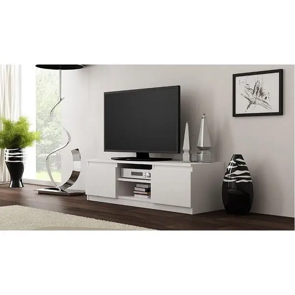 TOP E SHOP Comoda Top E Shop RTV120 BIEL, MDF-PAL, Alb