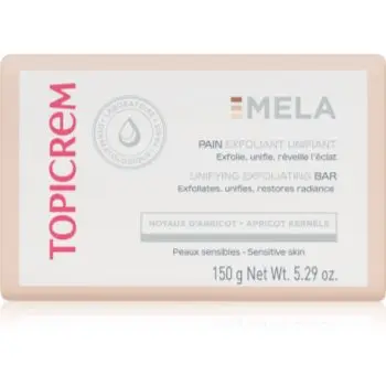 Topicrem MELA Unifying Exfoliating Bar sapun pentru curatare cu efect de exfoliere