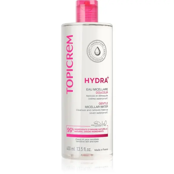 Topicrem UH FACE Gentle Micellar Water apă micelară pentru curățare blânda pentru piele si ochi sensibili 400 ml