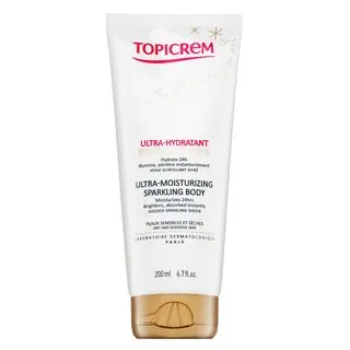 Topicrem Ultra-Moisturizing Sparkling Body loțiune hidratantă pentru corp cu sclipici 200 ml