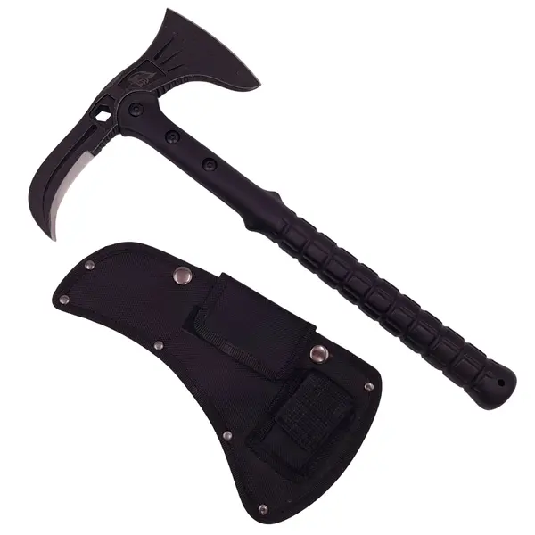 Topor DEPOX , Tactical Adventure, otel inoxidabil, negru, 41 cm, teaca inclusa