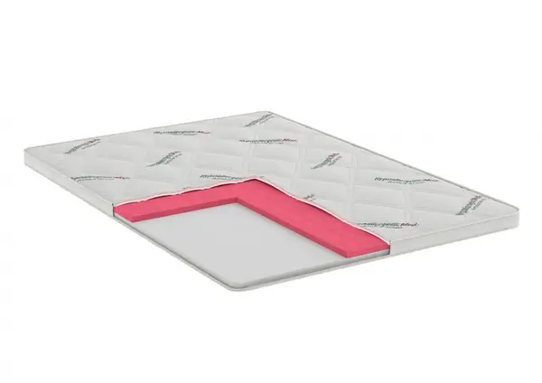 Topper cu memorie Hypoallergenicmed Antibacteria, cu husa detasabila si lavabila 140 x 200 x 5 cm