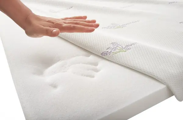 Topper cu memorie Memory Lavanda 180 x 200 x 5 cm, cu husa detasabila si lavabila, fermitate moale