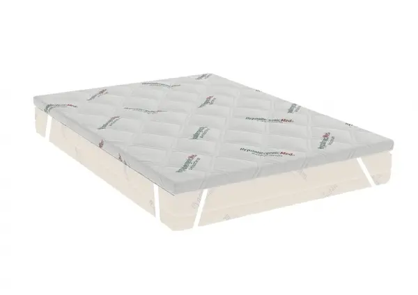 Topper Hypoallergenicmed antibacteria 140 x 190 x 7 cm cu elastic, husa detasabila si lavabila