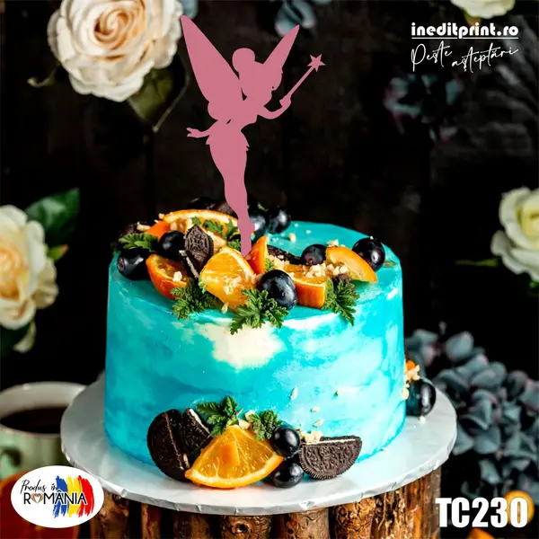 Topper tort Clopotica TC230 Lemn natur, 20x20cm