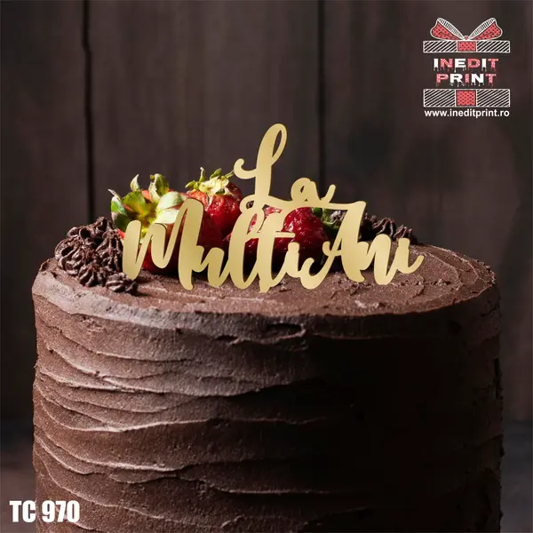 Topper Tort La Multi Ani TC970 Lemn natur, 10 cm
