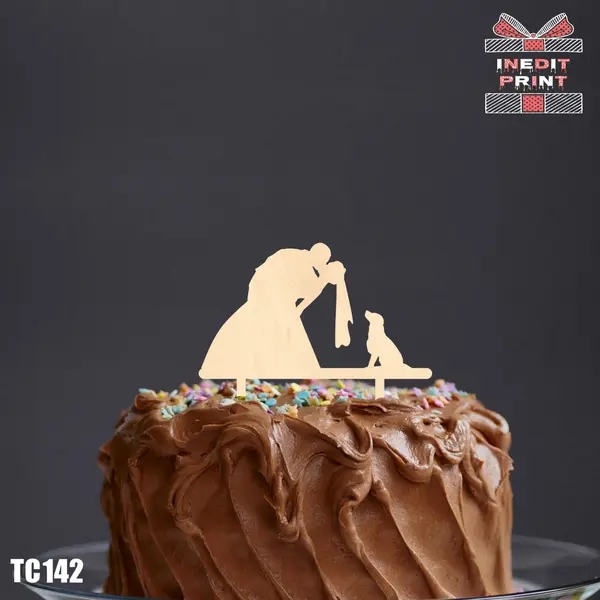 Topper Tort Miri TC142 Lemn natur, 20x20cm