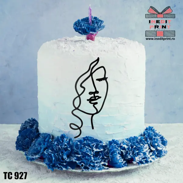 Topper Tort Oneline Girl TC927 Oglindă roz, 7x15 cm