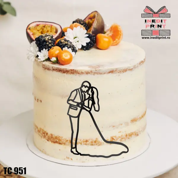 Topper Tort Oneline Miri TC951 Plexiglas negru, 12x15cm