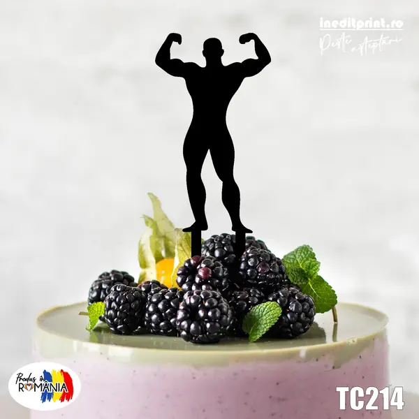 Topper Tort Sportiv TC214 Lemn natur, 10x10cm