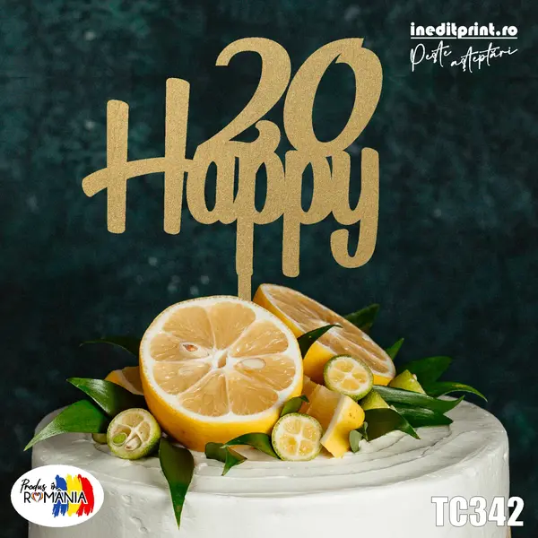 Topper tort TC342 Lemn natur, 10x10cm