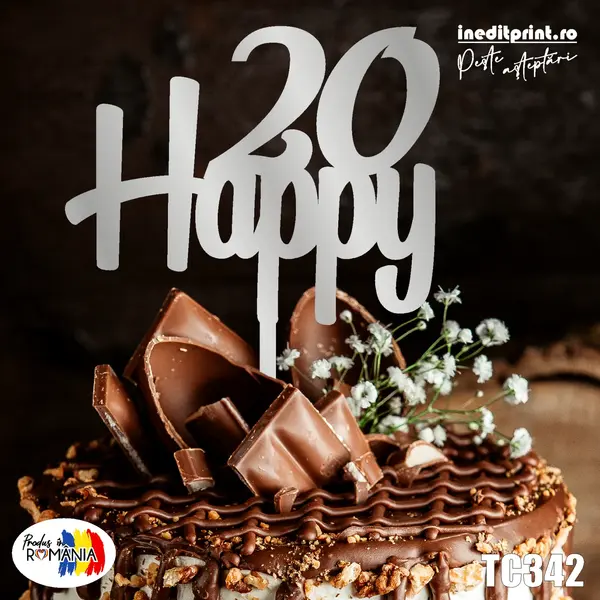 Topper tort TC342 Lemn natur, 20x20cm