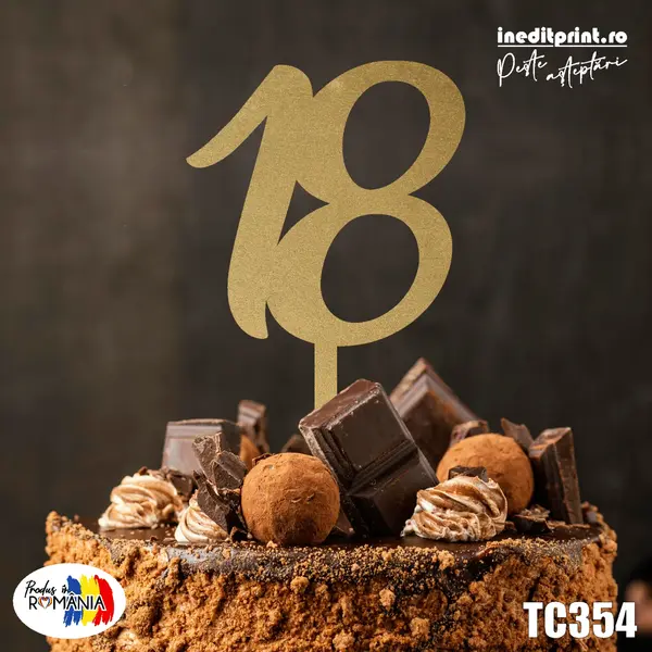 Topper tort TC354 Lemn natur, 10x10cm