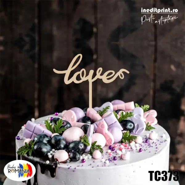Topper tort TC373 Lemn natur, 13x13cm