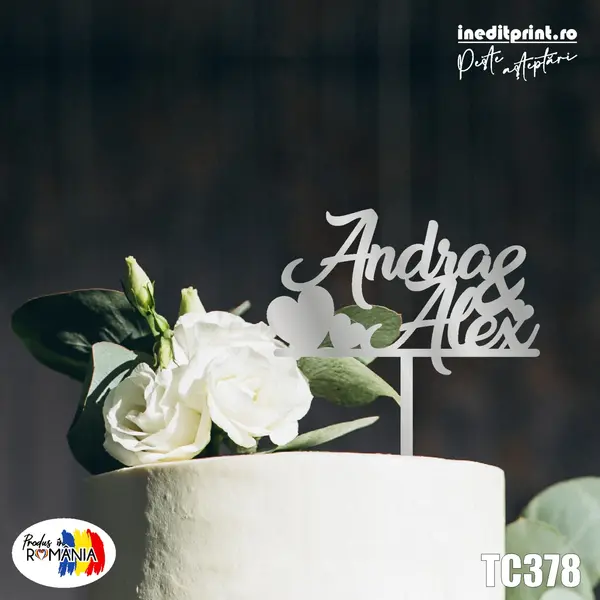 Topper tort TC378 Lemn natur, 16x16cm