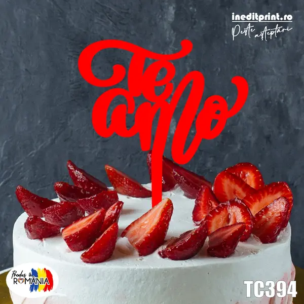 Topper tort TC394 Lemn natur, 10x10cm
