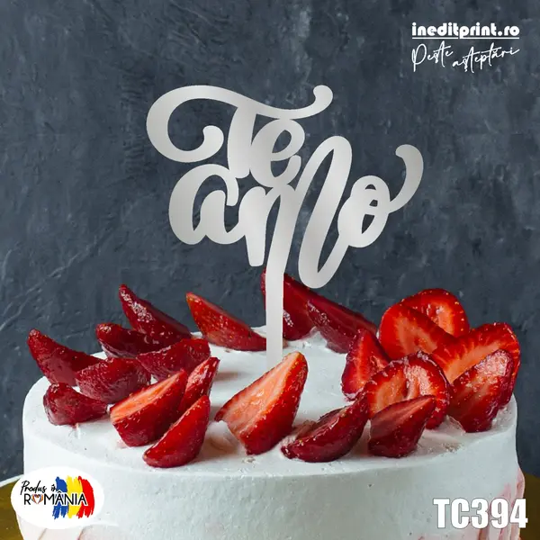 Topper tort TC394 Lemn natur, 16x16cm